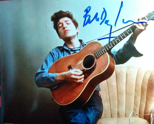 BOB DYLAN signed autographed photo guitar days COA Hologram 