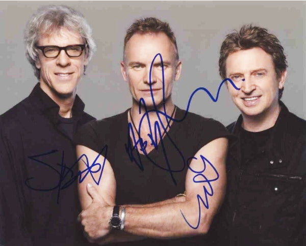 THE POLICE BAND signed autographed photo COA Hologram Beckett Autographs