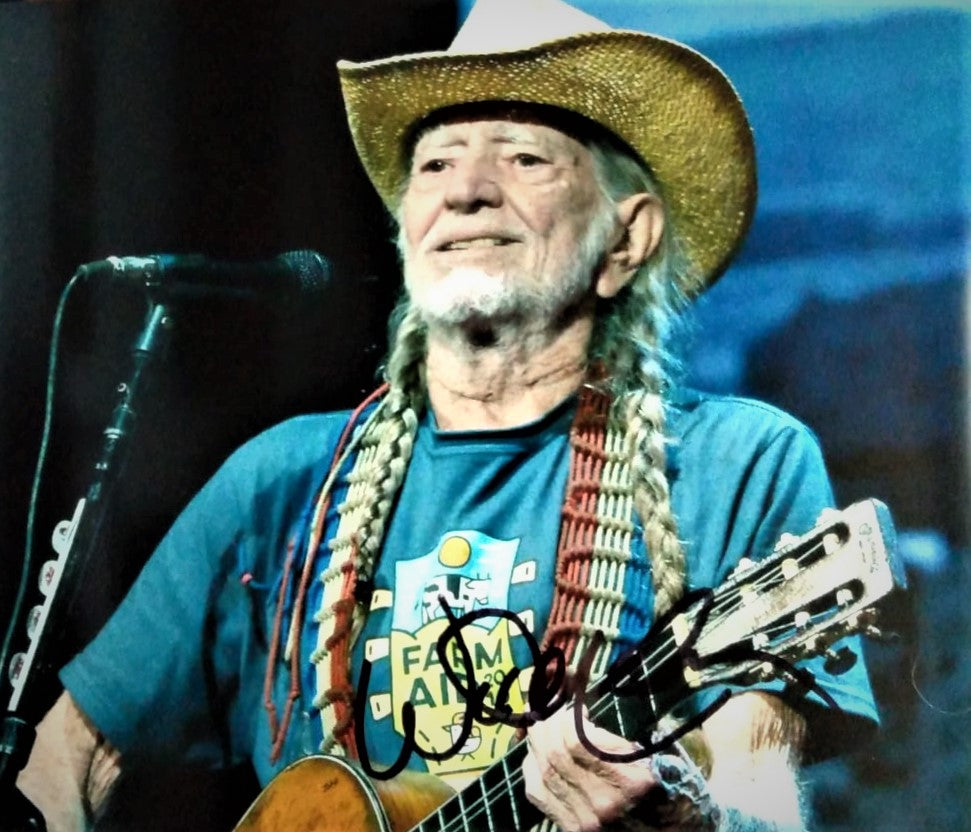 WILLIE NELSON signed autographed photo COA Hologram live aid