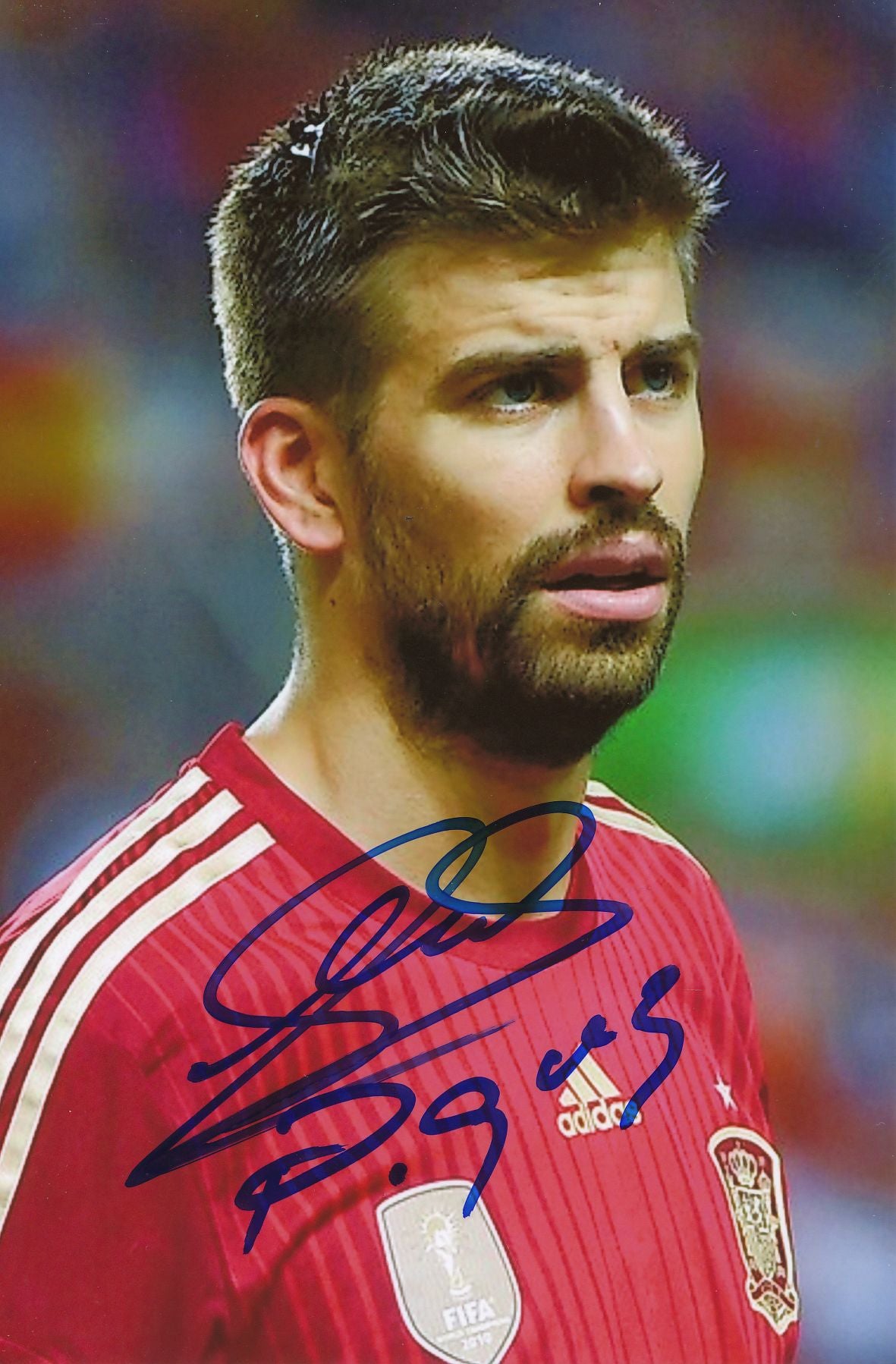 GERARD PIQUE signed autographed photo COA Hologram Beckett Autographs