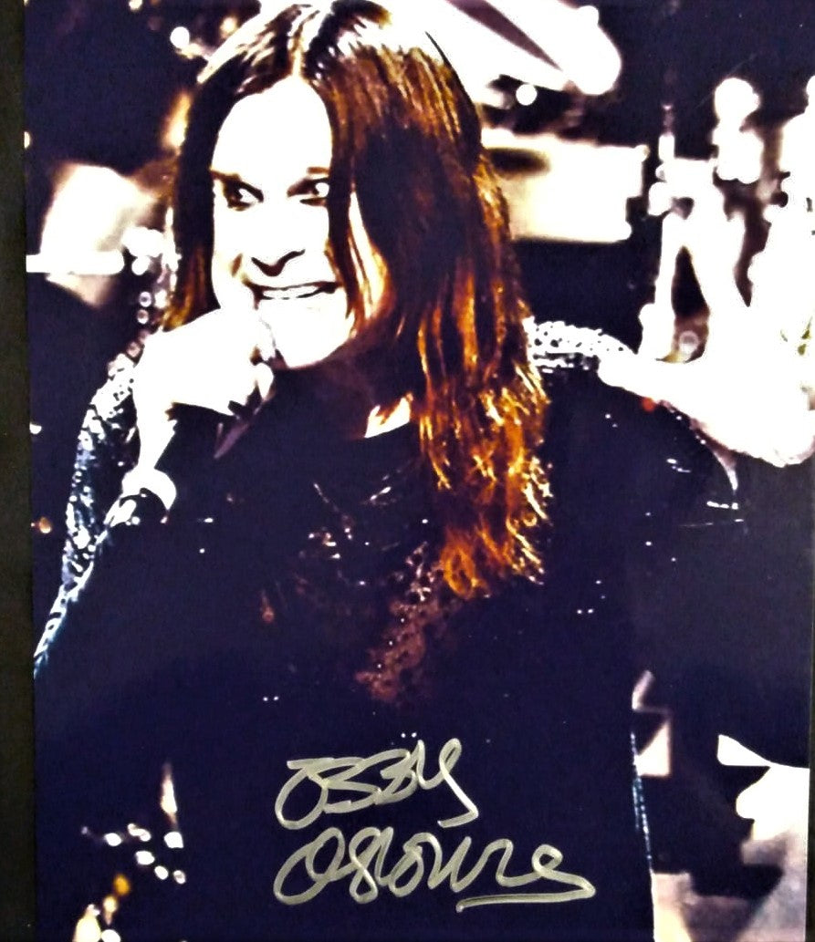 OZZY OSBOURNE signed autographed photo COA Hologram singing stage Boston memorabilia
