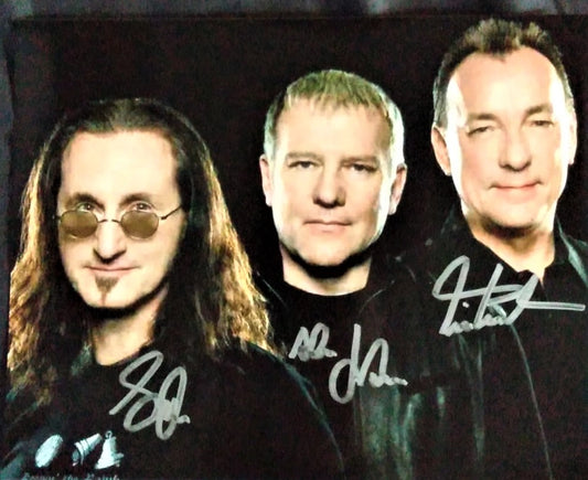 RUSH Band signed autographed photo COA Hologram Beckett Autographs