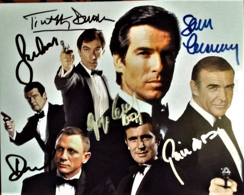 007 JAMES BOND CAST signed autographed photo 4 members COA Hologram 