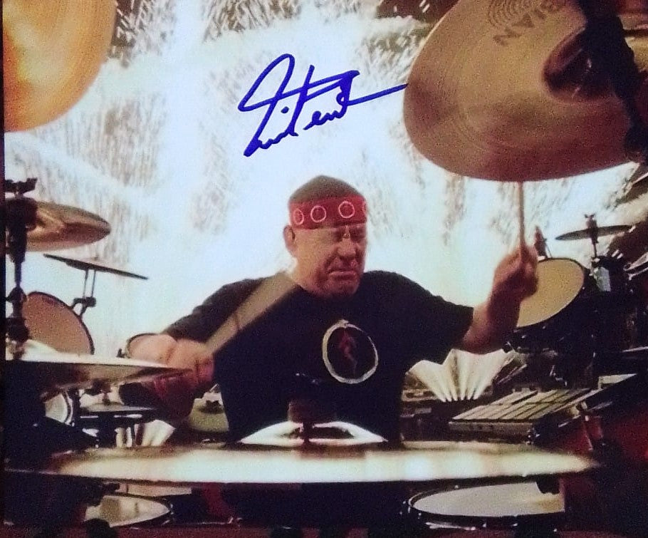 NEIL PEART signed autographed photo fireworks on stage COA Hologram Beckett Autographs