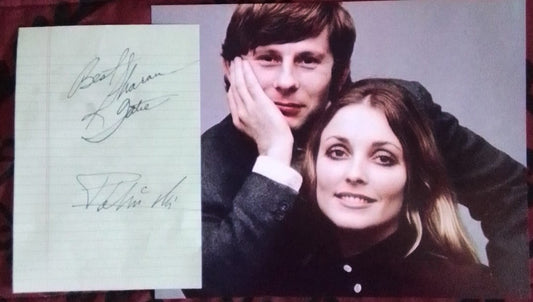 SHARON TATE / ROMAN POLANSKI signed autographed photo COA Hologram Beckett Autographs