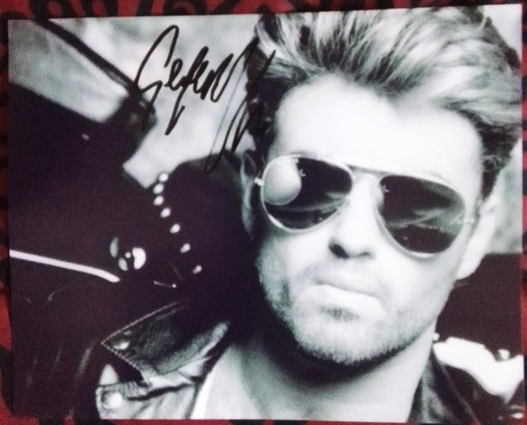 GEORGE MICHAEL signed autographed photo shades COA Hologram Beckett Autographs