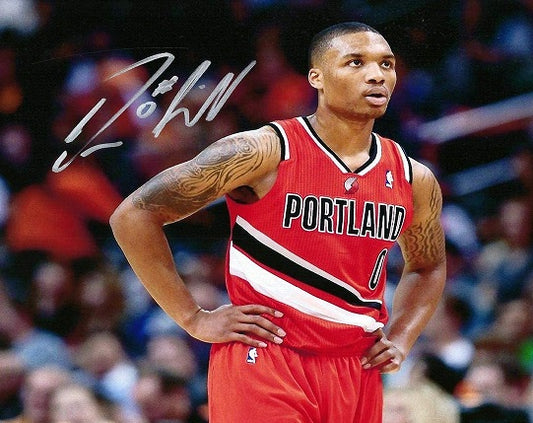 DAMIAN LILLARD signed autographed photo COA Hologram Beckett Autographs