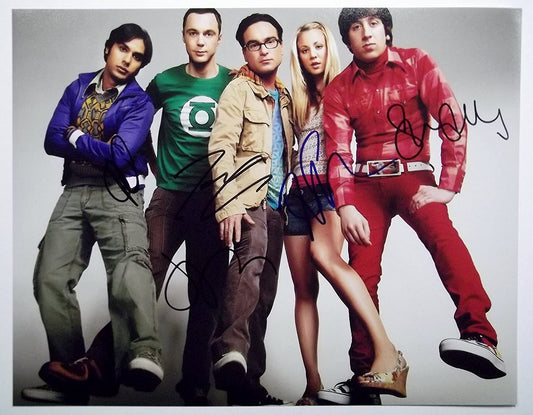 THE BIG BANG THEORY CAST signed autographed photo 4 members COA Hologram Beckett Autographs