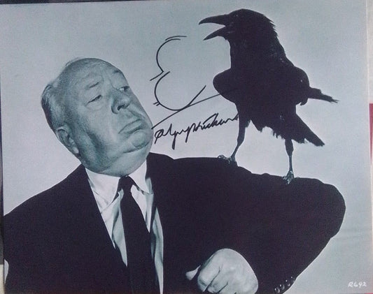 ALFRED HITCHCOCK signed autographed photo holding blackbird COA Hologram 