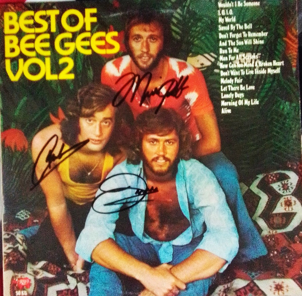 THE BEE GEES signed autographed album COA Hologram Beckett Autographs