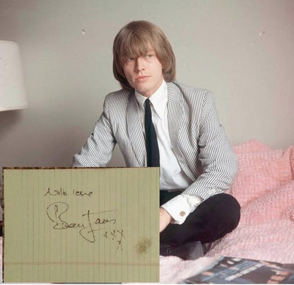 BRIAN JONES The Rolling Stones signed autographed photo COA Hologram Beckett Autographs