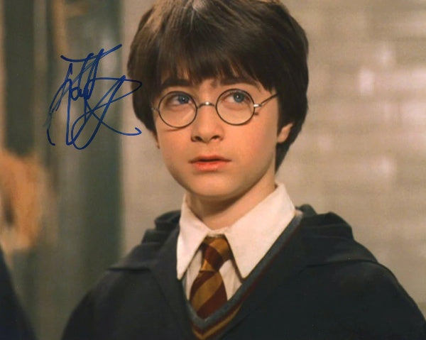 DANIEL RADCLIFFE signed autographed photo COA Hologram Harry Potter with glasses scene