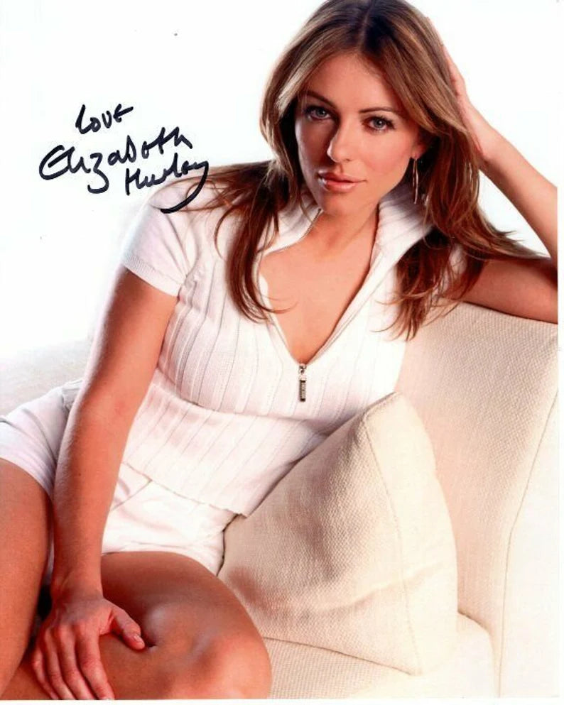 ELIZABETH HURLEY signed autographed photo COA Hologram Beckett Autographs