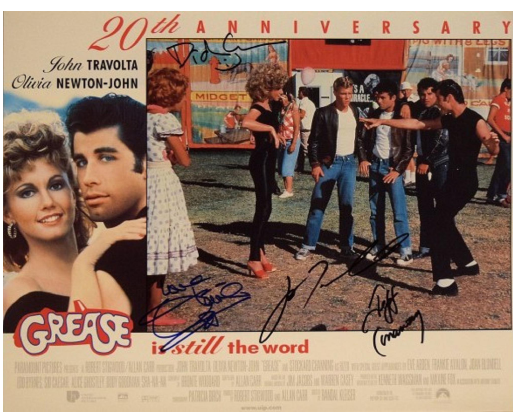 GREASE CAST signed autographed photo main members COA Hologram Beckett Autographs