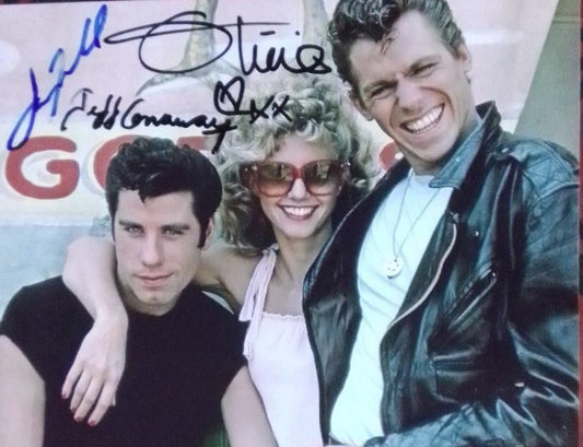 GREASE CAST signed autographed photo COA Hologram Beckett Autographs