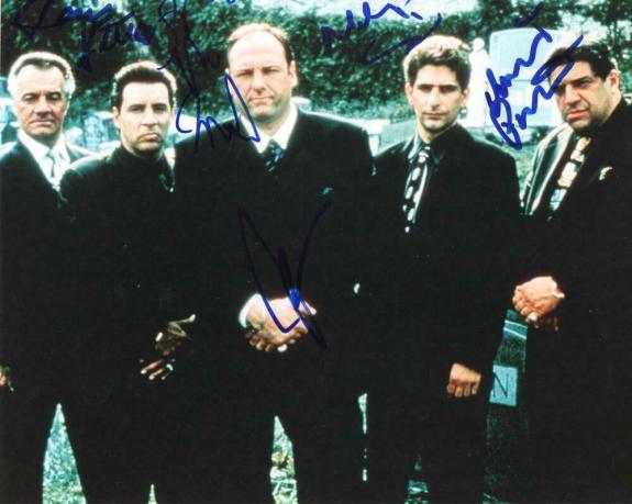 THE SOPRANOS 5 CAST signed autographed photo COA Hologram Beckett Autographs