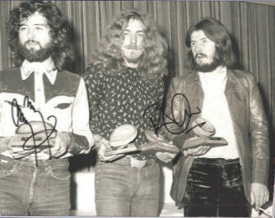 LED ZEPPELIN ROBERT PLANT JIMMY PAGE signed autographed photo COA Hologram Beckett Autographs