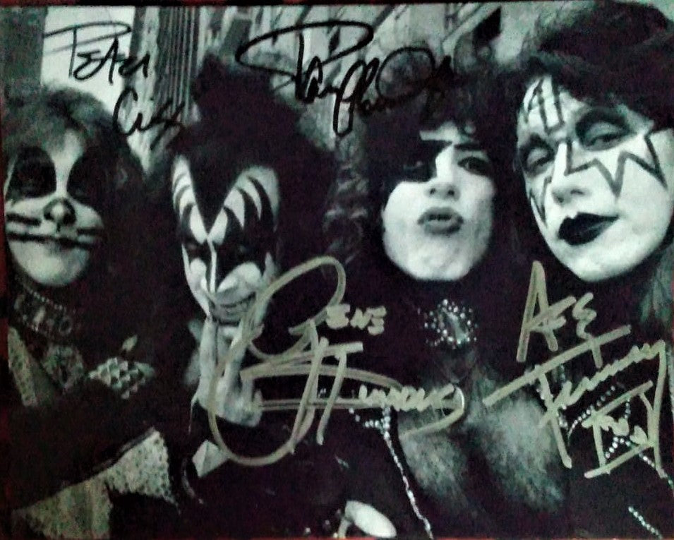 KISS BAND signed autographed photo COA Hologram Beckett Autographs