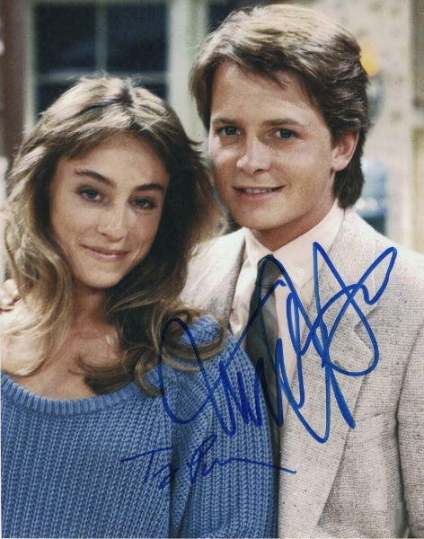 MICHAEL J. FOX TRACY POLLAN signed autographed photo COA Hologram Beckett Autographs