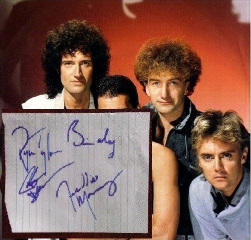 QUEEN BAND signed autographed photo COA Hologram Beckett Autographs