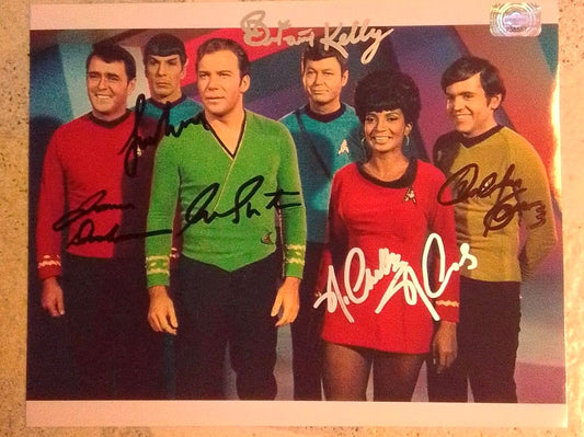 STAR TREK CAST signed autographed photo COA Hologram Beckett Autographs