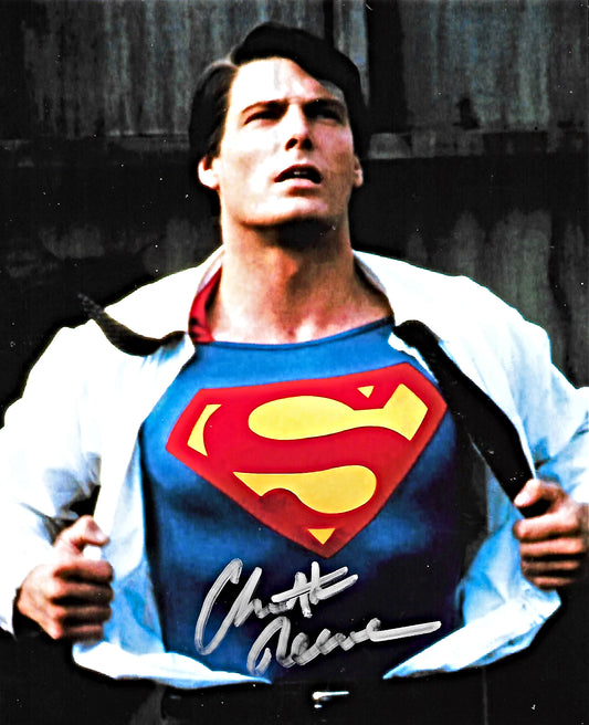 SUPERMAN CHRISTOPHER REEVE signed autographed photo COA Hologram Beckett Autographs