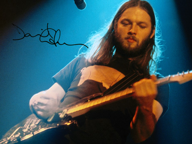 DAVID GILMOUR signed autographed photo COA Hologram Beckett Autographs