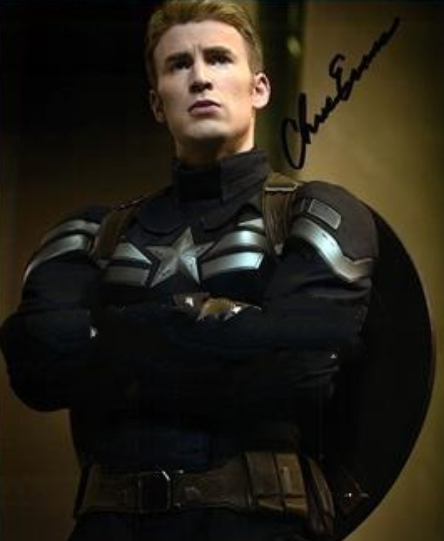 CHRIS EVANS signed autographed photo COA Hologram Beckett Autographs