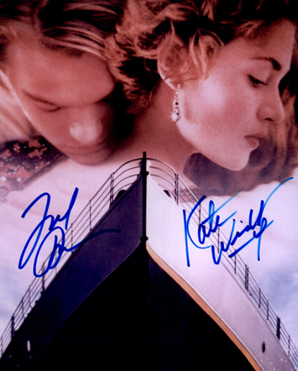 TITANIC - LEONARDO DICAPRIO & KATE WINSLET Signed Autographed Cast Photo w/COA Hologram Beckett Autographs