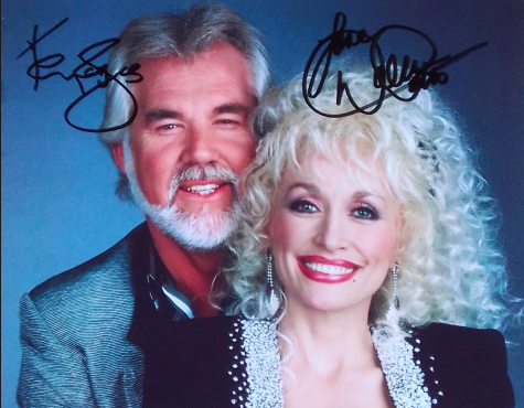 KENNY ROGERS DOLLY PARTON signed autographed photo COA Hologram Beckett Autographs