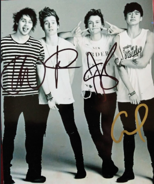 5 SECONDS OF SUMMER BAND signed autographed photo COA Hologram 