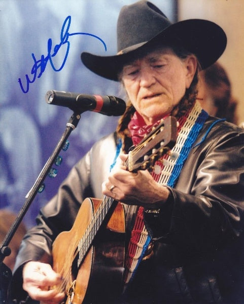 WILLIE NELSON signed autographed photo COA Hologram colorful show
