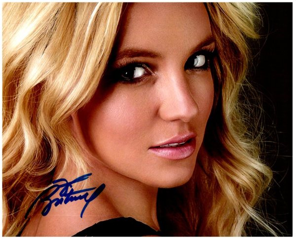 BRITNEY SPEARS signed autographed photo COA Hologram face close up