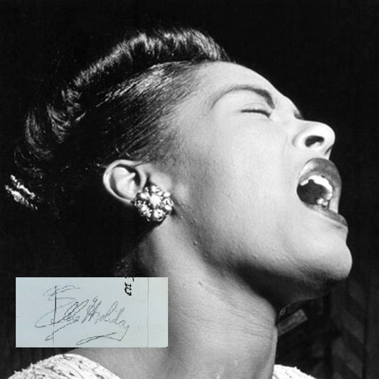 BILLIE HOLIDAY signed autographed photo paper cut COA Hologram 