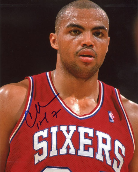 CHARLES BARKLEY signed autographed photo COA Hologram Beckett Autographs