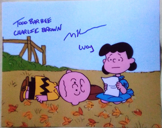 CHARLIE BROWN TODD BARBEE MELANIE KAHN PEANUTS signed autographed photo COA Hologram Beckett Autographs