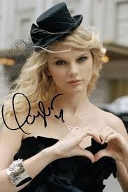 TAYLOR SWIFT signed autographed photo black hat COA Hologram 