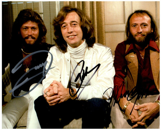 THE BEE GEES signed autographed photo COA Hologram Beckett Autographs