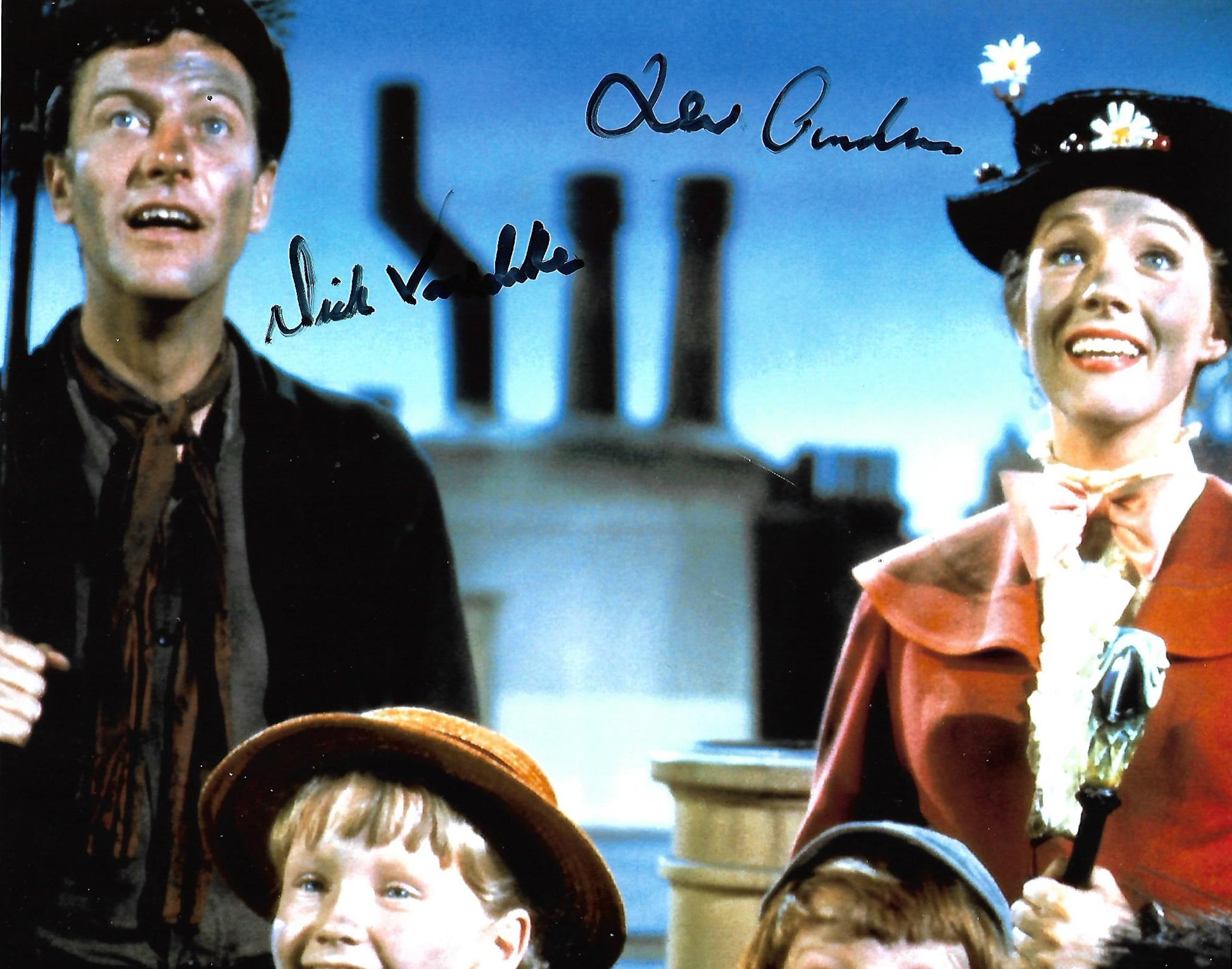 MARY POPPINS CAST signed autographed photo COA Hologram Beckett Autographs