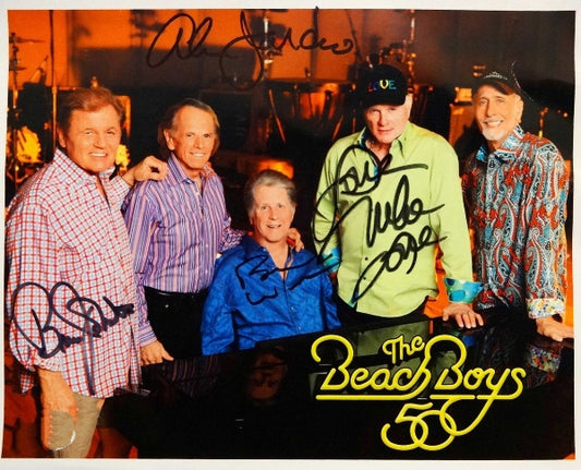 THE BEACH BOYS signed autographed photo COA Hologram at the piano Boston memorabilia