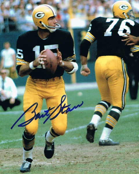 BART STARR signed autographed photo COA Hologram running with football