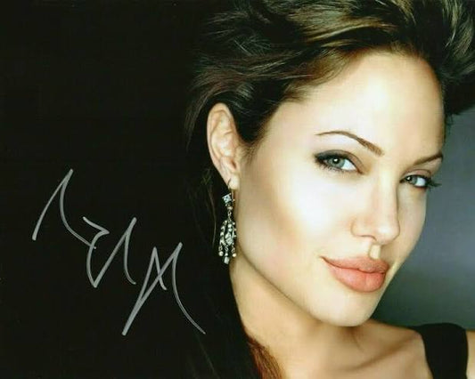 Angelina Jolie signed photo facial shot