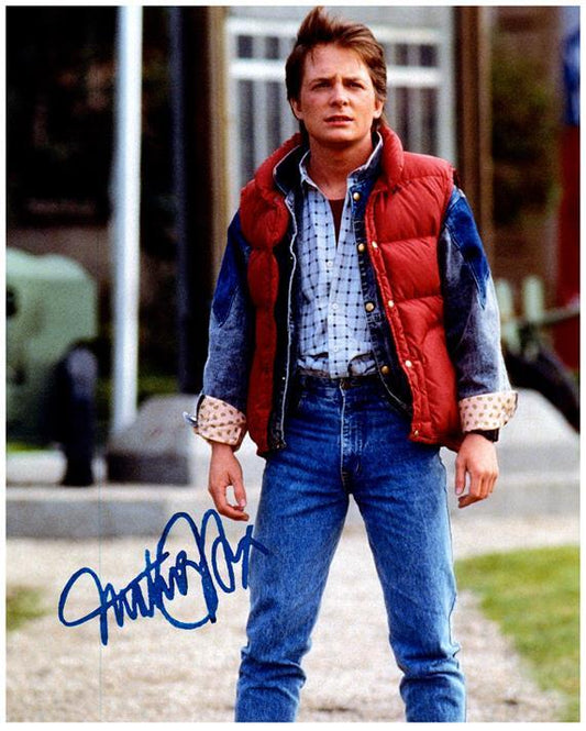 MICHAEL J. FOX signed autographed photo COA Hologram Beckett Autographs