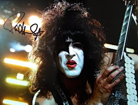 PAUL STANLEY signed autographed photo COA Hologram face up clothes playing guitar