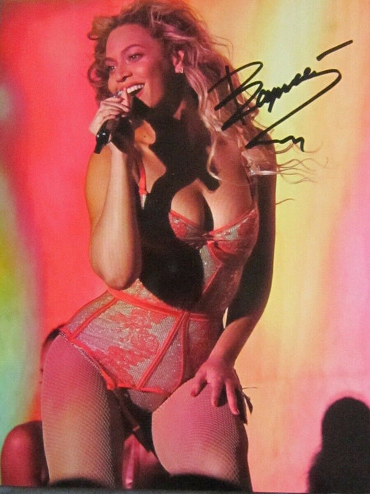 BEYONCE signed autographed photo COA Hologram singing on stage