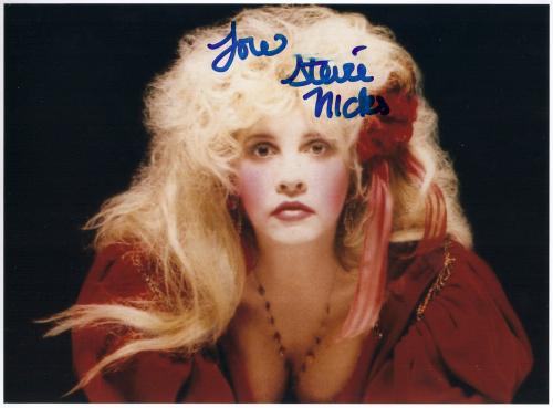 STEVIE NICKS signed autographed photo COA Hologram face close up blue marker with love