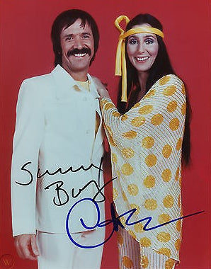 SONNY AND CHER signed autographed photo COA Hologram Beckett Autographs