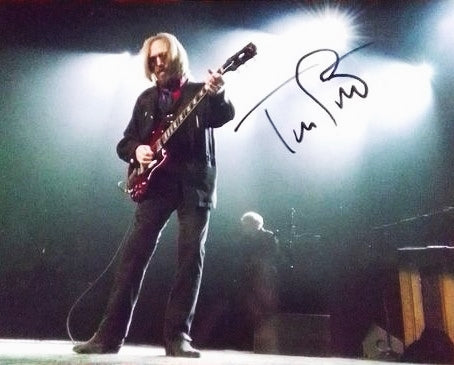 TOM PETTY signed autographed photo COA Hologram standing in front of the stage lights