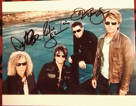 BON JOVI BAND signed autographed photo COA Hologram Beckett Autographs