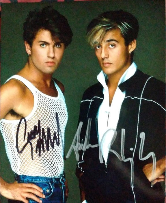 WHAM Band signed autographed photo COA Hologram Beckett Autographs